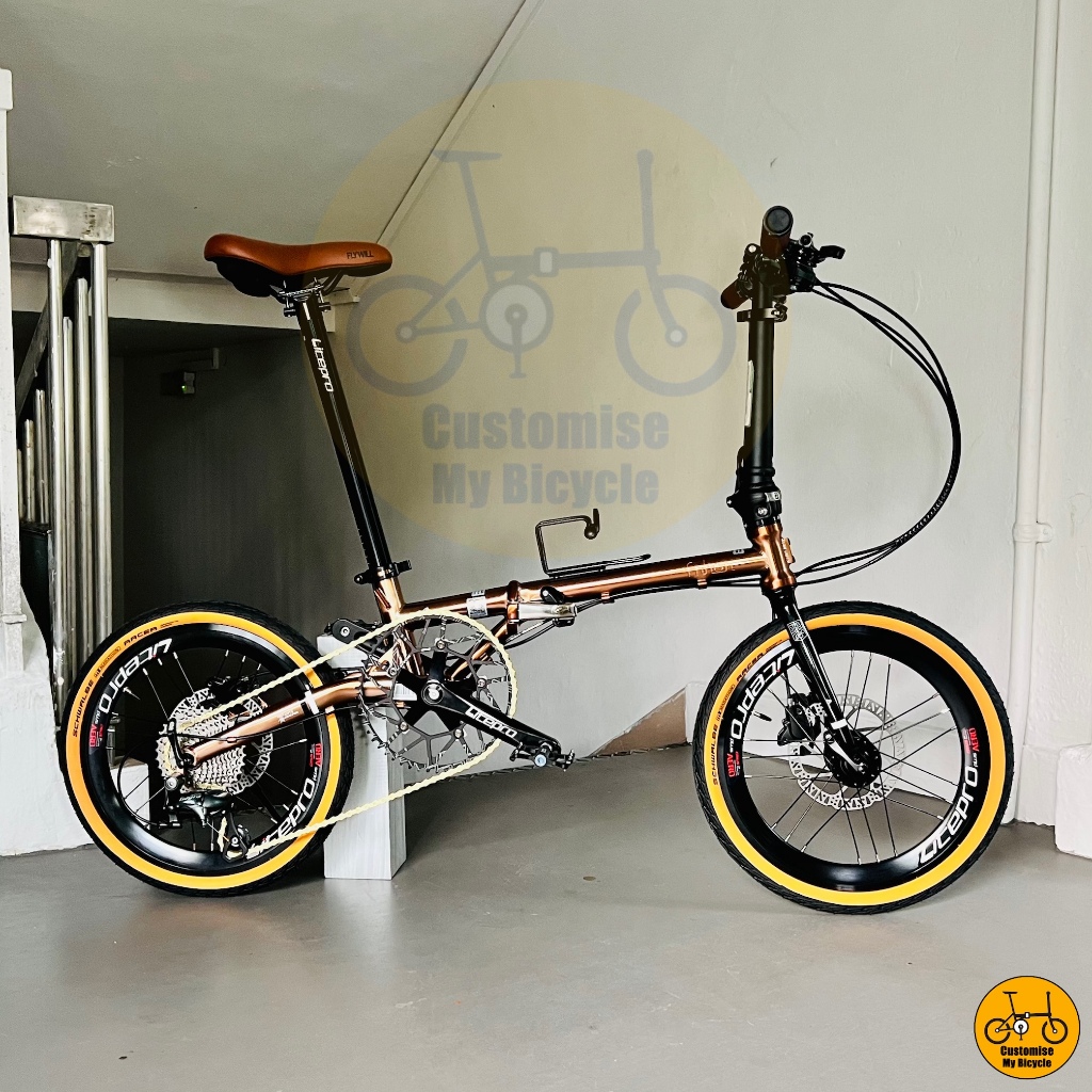 Fnhon Gust 18 Shimano 10s Folding Bike Rose Gold R4700 Shifter Shopee Singapore