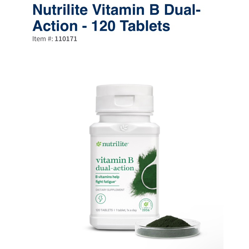 Nutrilite Vitamin B Dual-Action - 120 Tablets | Shopee Singapore