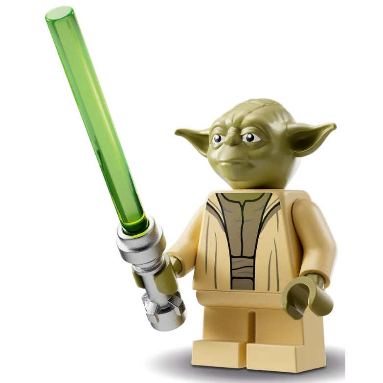  Lego Star Wars: Master Yoda Minifigure With Green Lightsaber :  Toys & Games