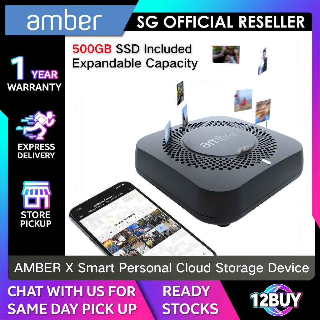 AMBER X Smart Private Cloud Storage Device Effortless Data and Media