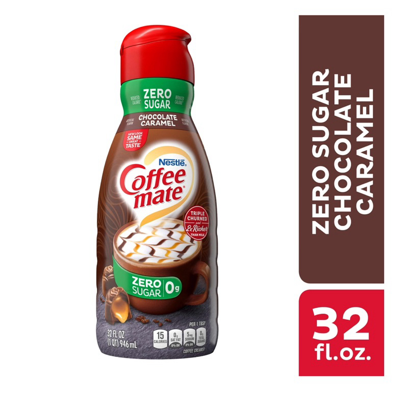 Nestle Coffee mate ZERO Sugar Chocolate Caramel Liquid Coffee Creamer