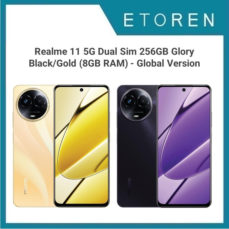 Realme 11 5g Dual Sim 256gb Glory Black Gold (8gb Ram) - Global Version 