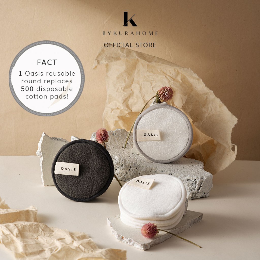 BYKURAHOME Oasis Reusable Facial Rounds (Set of 10) | Shopee Singapore