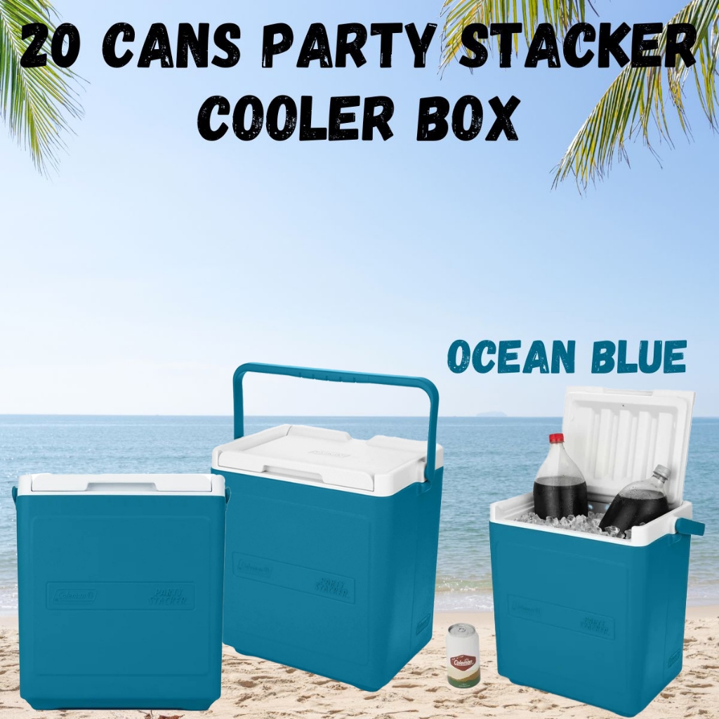 COLEMAN 20 CANS PARTY STACKER COOLER BOX | Shopee Singapore