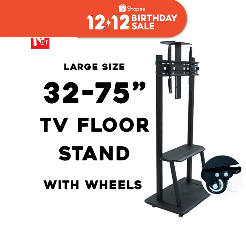 TV stand TV floor stand mobile cart with wheels table 32 inch 75 inch