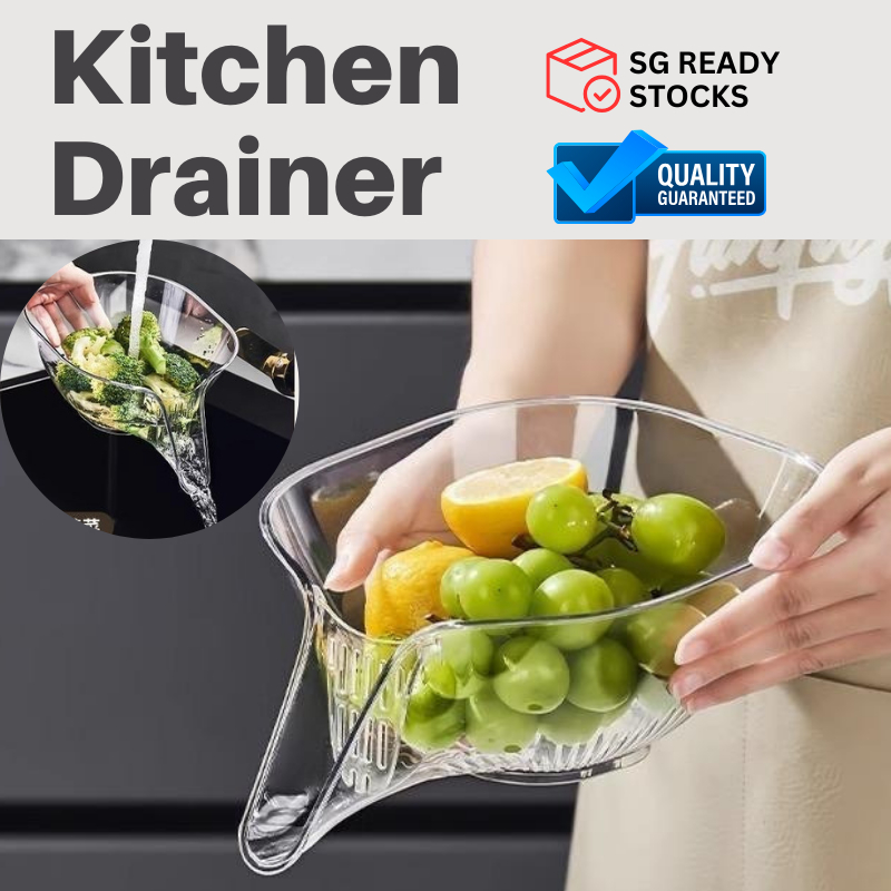 [SG]Kitchen Drainer Multi-functional Drain Basket Vegetable Fruit ...