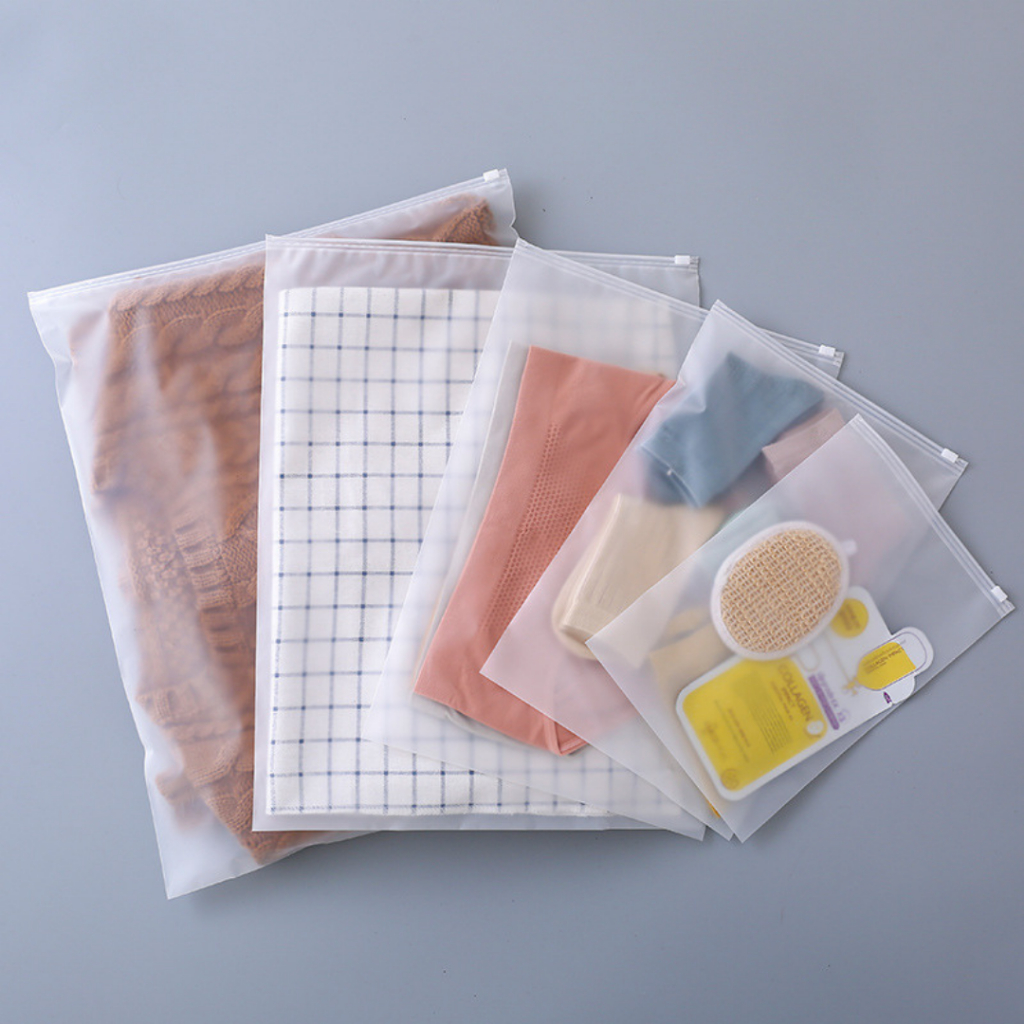 [SG READY] Waterproof Translucent/Frosted Travel Ziplock Bag Shopee