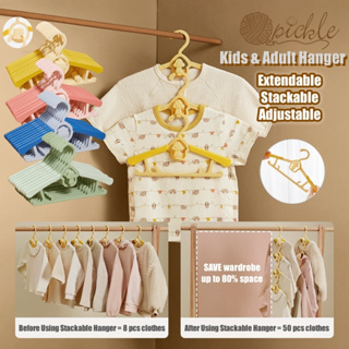 80-Pack Adjustable Baby & Kid Clothes Hangers - Space-Saving
