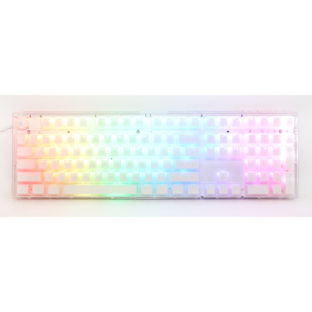 Ducky One 3 Aura White Hotswappable RGB FullSize Mechanical Keyboard