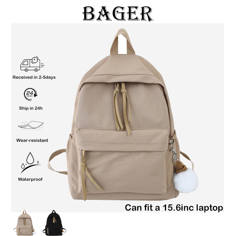 【SG Local】Women's backpack nylon waterproof fabric women's bag school Korean fashion backpack