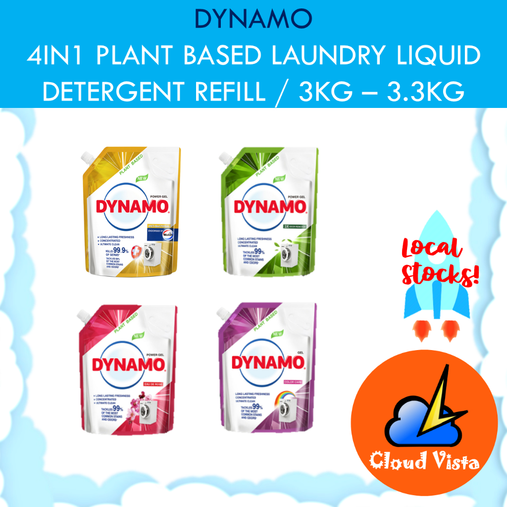 DYNAMO Plant Based Laundry Liquid Detergent Refill Pack 3kg/3.3kg