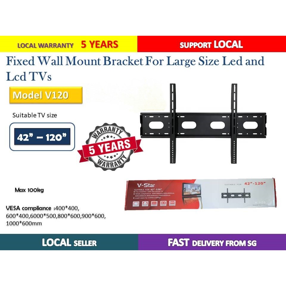 [SG Seller] for Super Large 42" 120" inch tv, Wall Mount TV mount TV