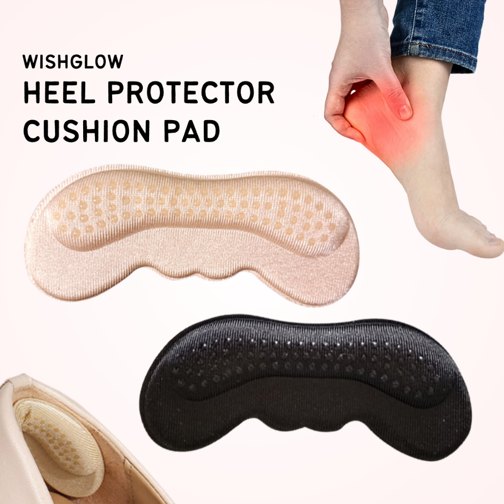 Wishglow Heel Protector Liner Cushion Pad Insert Padding Back for Pain ...