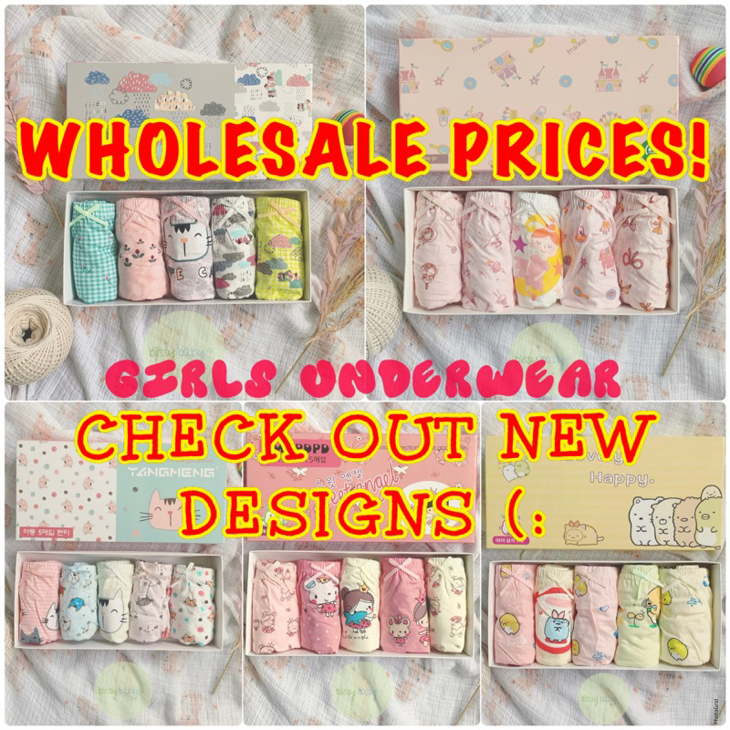 (SG) Kids Underwear Panties (Girls) 5pcs/box (Girl Panties) Shopee Singapore