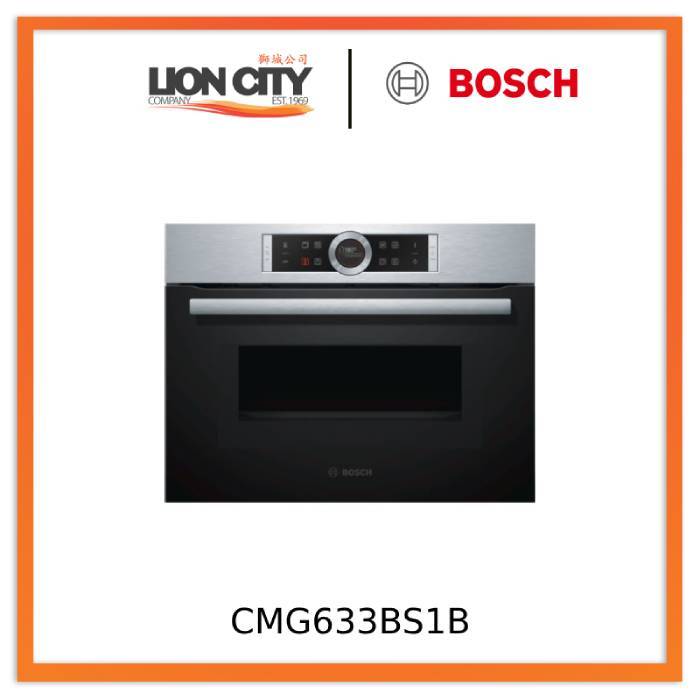 Bosch CMG633BS1B Serie 8 Compact Height Builtin Combination Microwave