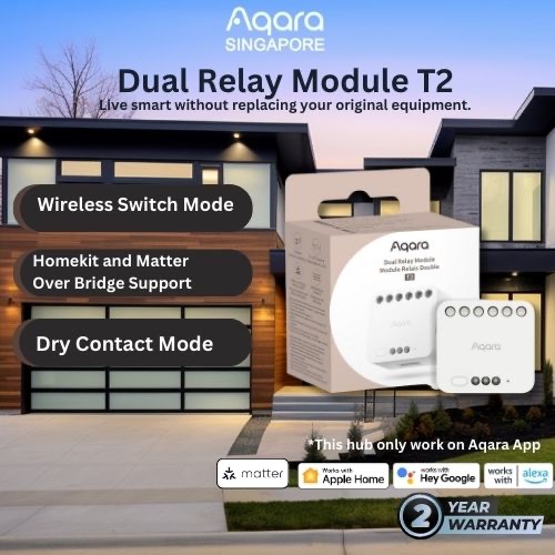 AQARA Dual Relay Module T2 Dry Wet Contact Mode Flexible Installation ...