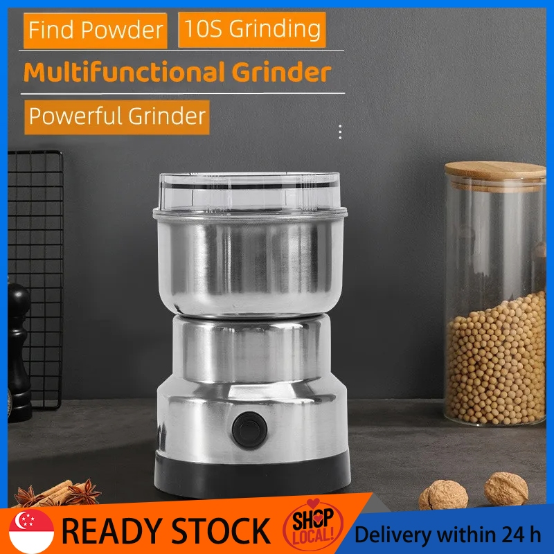 SG [READY STOCK] Electric Coffee Grinder Multifunction Pulverizer ...