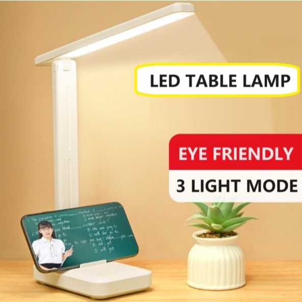 LED Table Lamp Study Foldable Desk Light Bedroom Bedside Touch Control ...