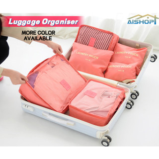 SG STOCK 6PCS Travel Organiser Luggage Organiser Waterproof Packing Cube Storage Shopee Singapore