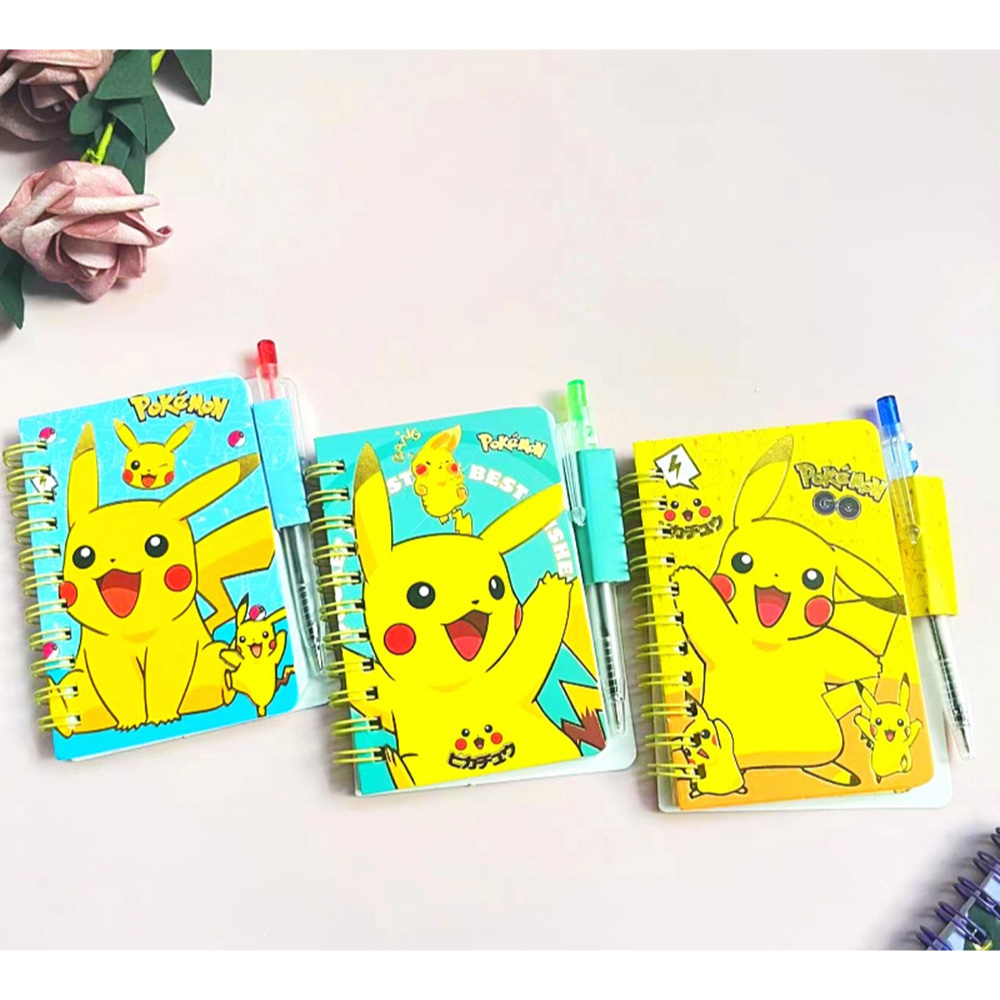 💖 Pikachu Notebook with Pen l Pokemon Birthday Party Goodie Bag l Party ...