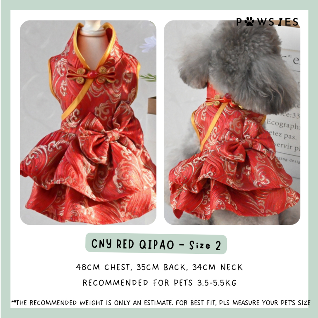 Pet CNY Clothing Dog Cat Clothes Chinese New Year Dog Dress Lunar