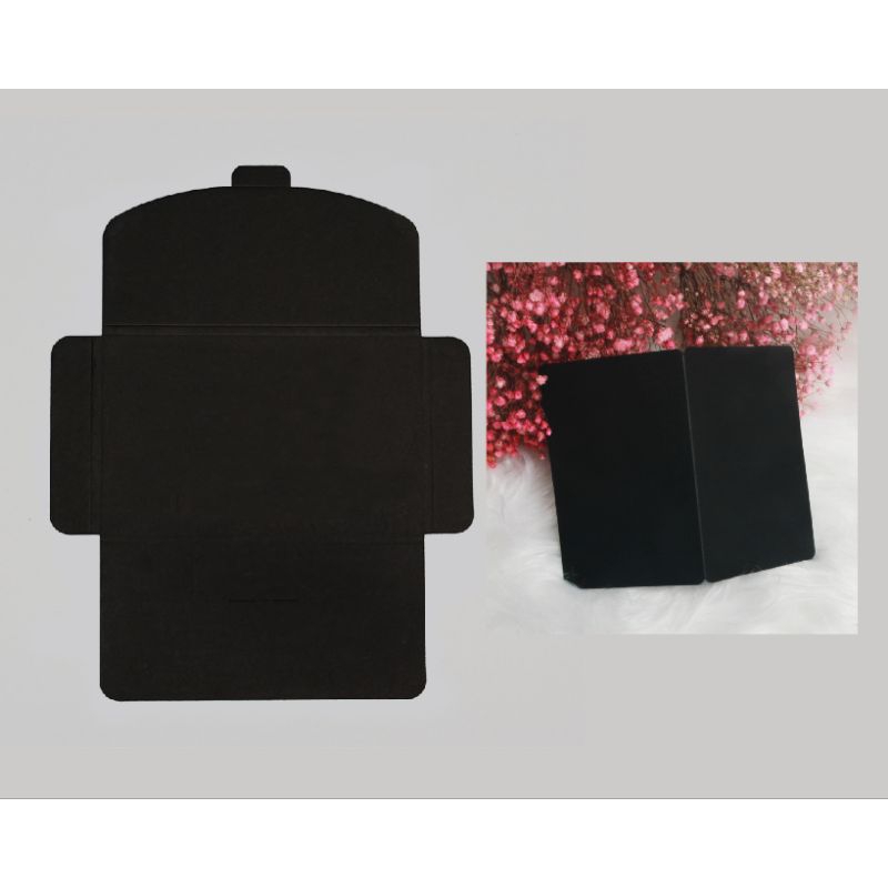 100 Pcs Thick Kraft Vintage Greeting Card With Envelope Set Brown White