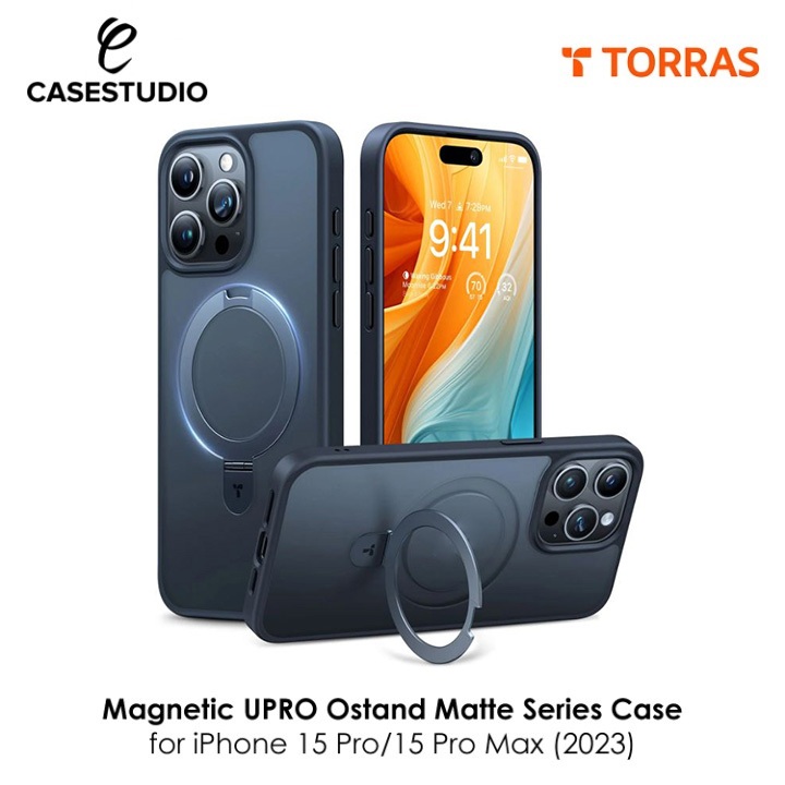 TORRAS Magnetic UPRO Ostand Matte Series Case for iPhone 15 Pro/15 Pro ...