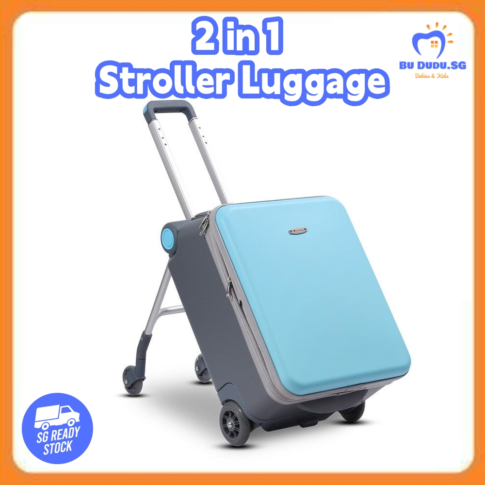 Bu Dudu Children 2 in 1 Riding Luggage Stroller Kids Suitcase Children ...