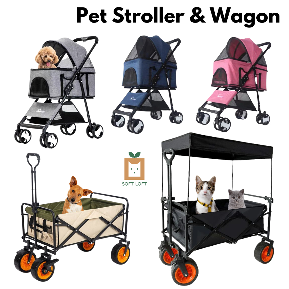 Detachable Pet Stroller for Small Medium Dog Cat 3in1 Cat Carrier Bag Car Seat Dog Stroller Breathable Wagon Stroller Shopee Singapore