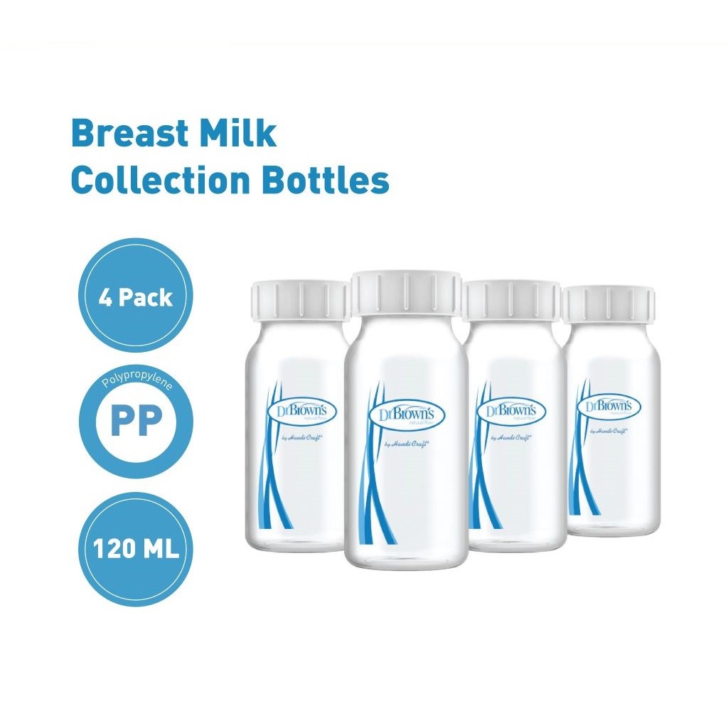 Dr. Brown’s Breast Milk Collection Bottle, 4 Pcs Babyboo Shopee