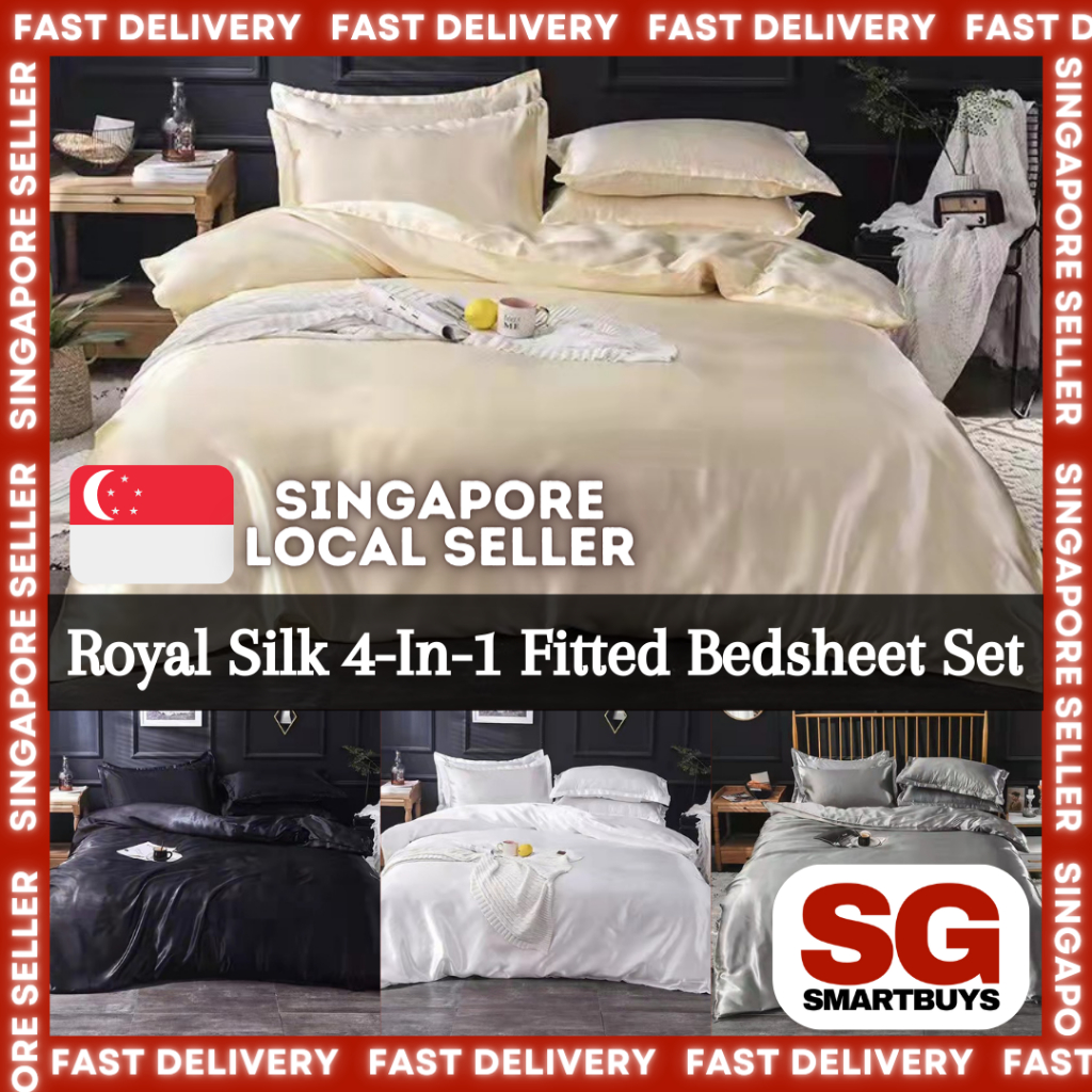 🇸🇬 [SGSMARTBUYS] ★ NO.1 LOCAL SELLER ★ ICE SILK QUILT COVER FITTED