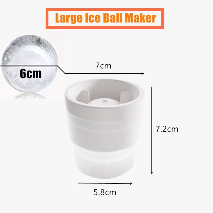 Ice Ball Maker / Silicone Ice Cube Tray / Whiskey Cocktail Ice Box ...