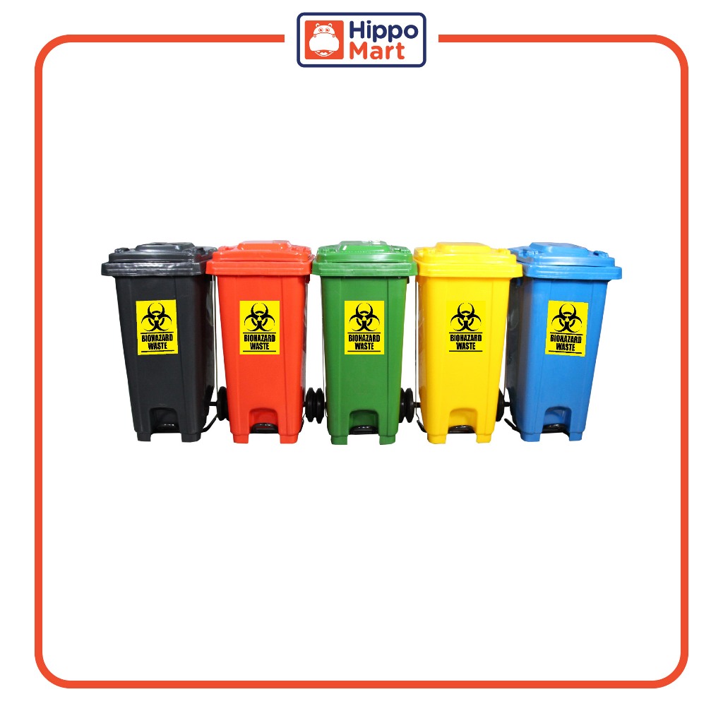 MGB Biohazard Integrated Foot Pedal Waste Bin, 120L, 240L & Multiple