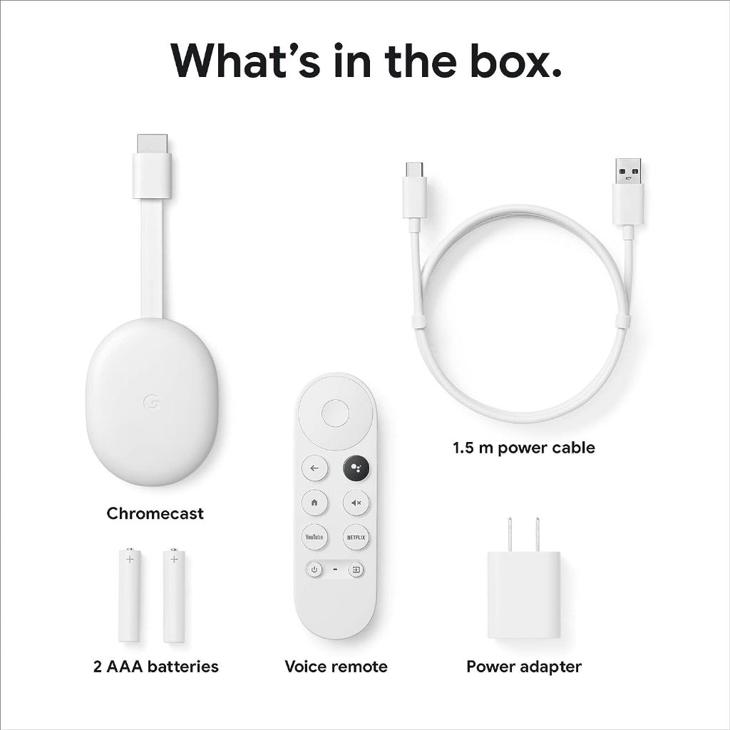 LATEST Google Chromecast (4K or HD) - Snow | Shopee Singapore