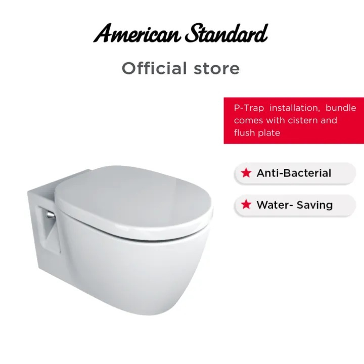 American Standard Concept Nuovo Wall Hung Toilet Bundle (with flush cistern  and flush plate) | Shopee Singapore