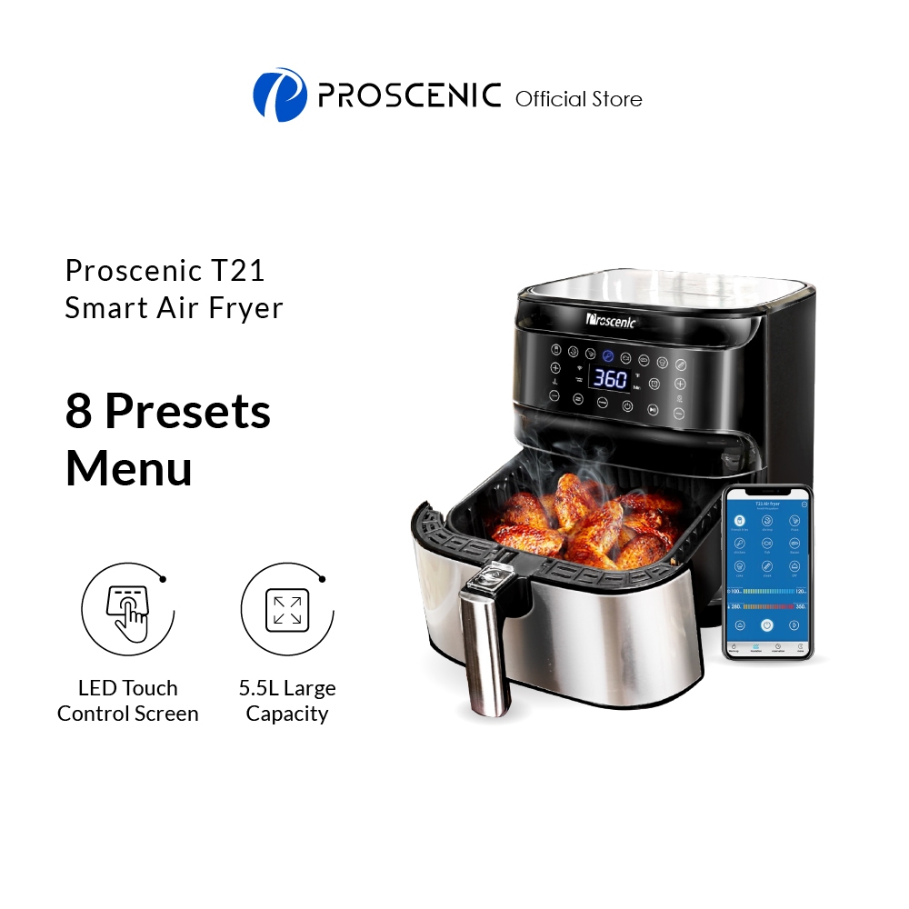 Smart Air Fryer Proscenic T21 5.5L with wifi - AUTO-HOMES 