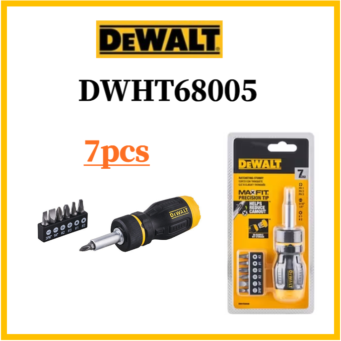 DEWALT DWHT68005 Ratcheting MultiBit Screwdriver Set (7 pc.) MAX FIT