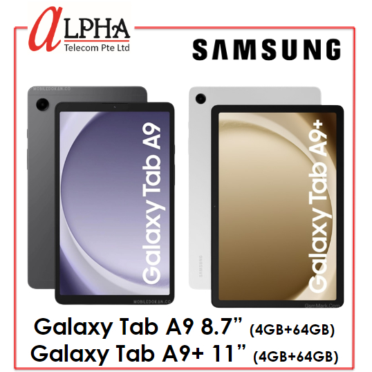 Samsung Galaxy Tab A9+ 11 / Tab A9 8.7 (4GB+64GB) *** 1 Year