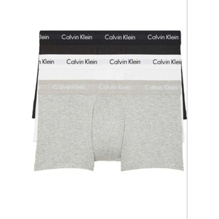 Calvin Klein Underwear Cotton Stretch 3 Pack Hip Brief Black/White/Grey  Heather Uomo