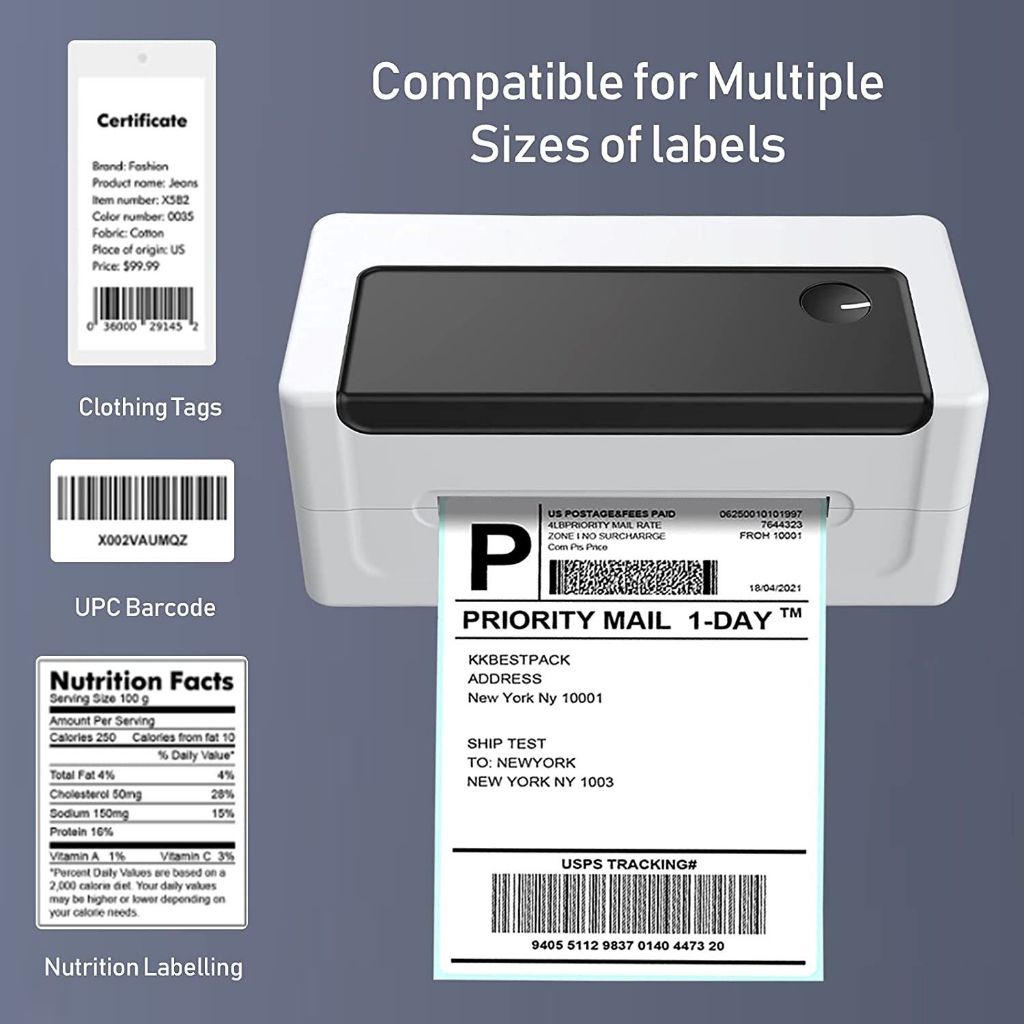 SG Stock Direct Thermal printer Mini USB + Lan + Bluetooth A6, 4