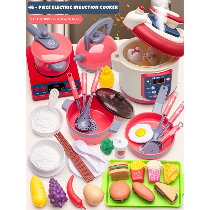 Children's cooking simulation kitchen utensils playset | Shopee Singapore