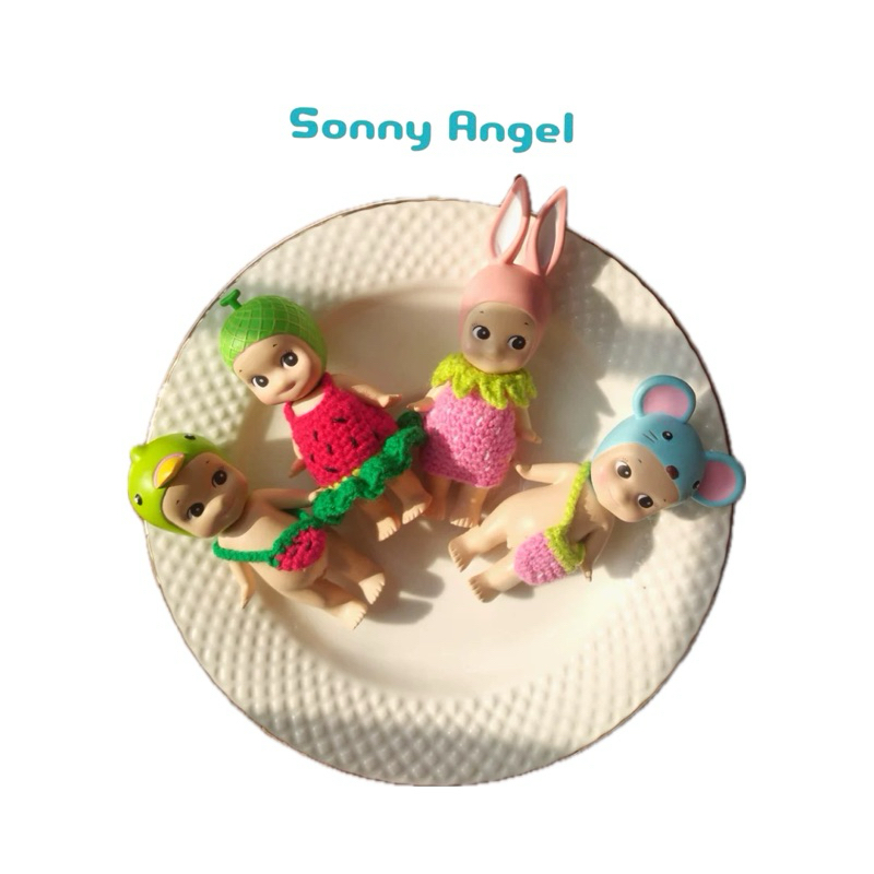 SONNY ANGEL CLOTHES crochet watermelon strawberry handbag sling bag pop