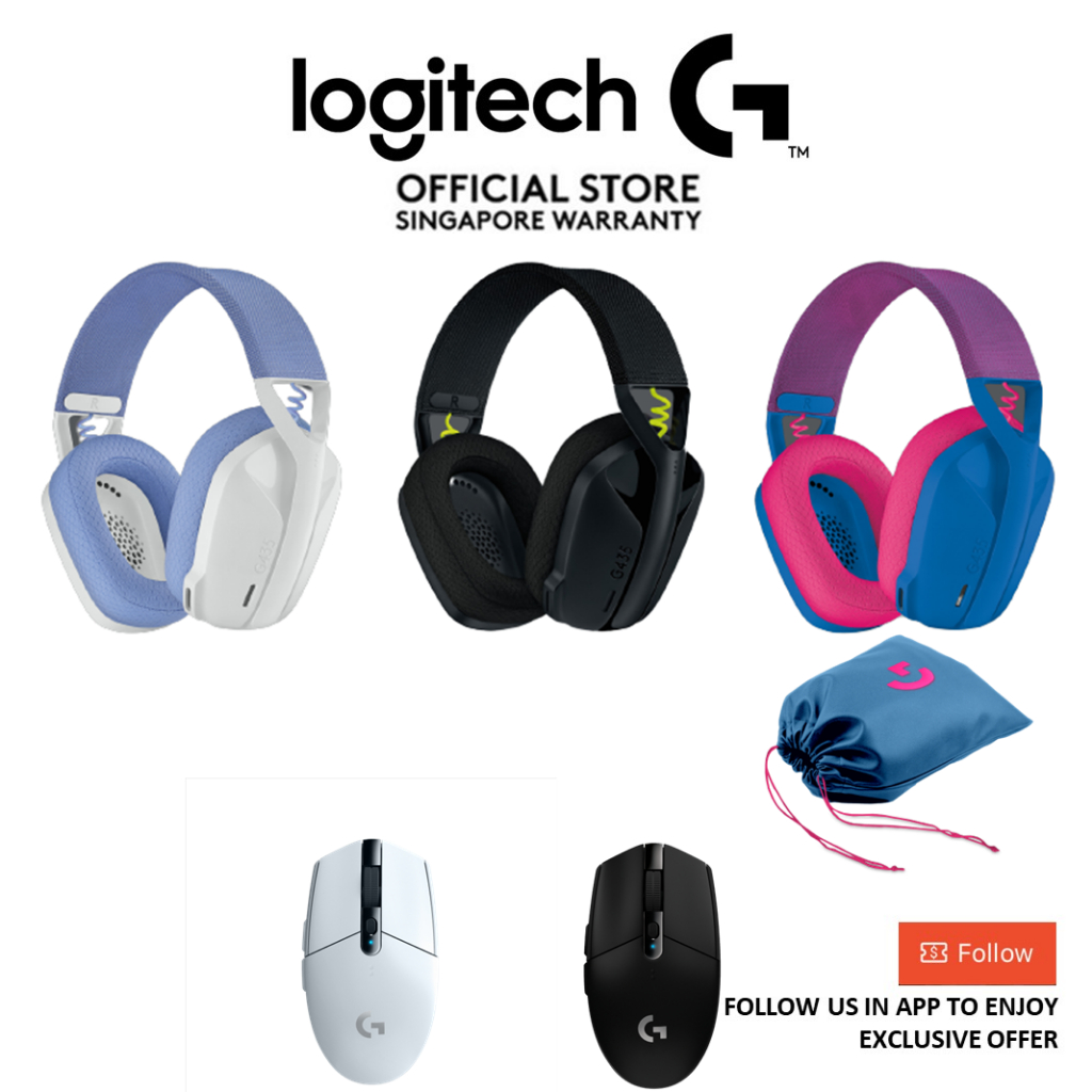 Logitech G435 LIGHTSPEED and Bluetooth Wireless Gaming Headset -  Lightweight