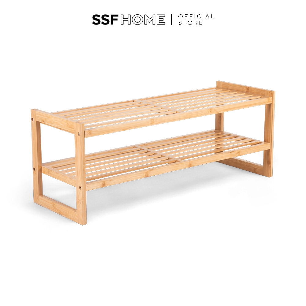 SSFHome - 2 Tier Bamboo Shoe Rack Muji Home Living | Shopee Singapore