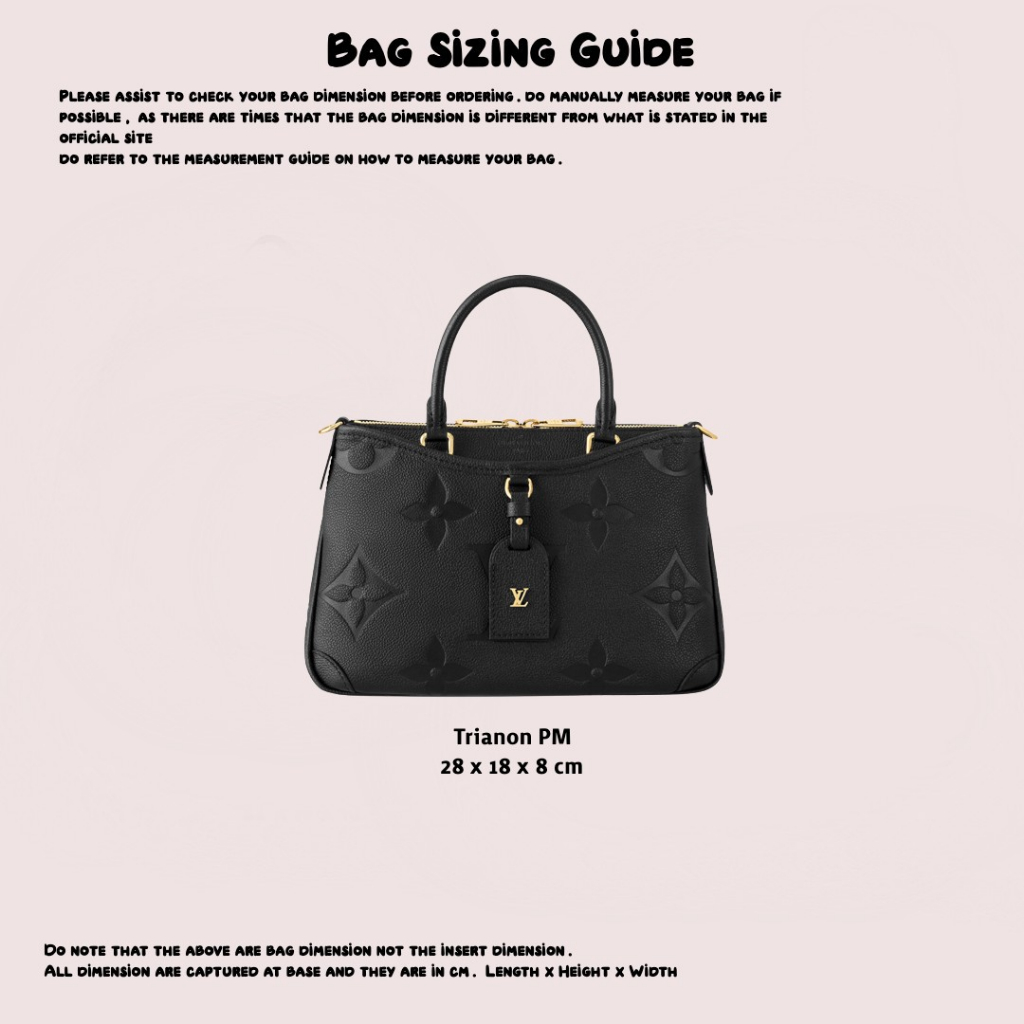 Organizer for LV Trianon PM Bagnice Design Bag Insertbag 