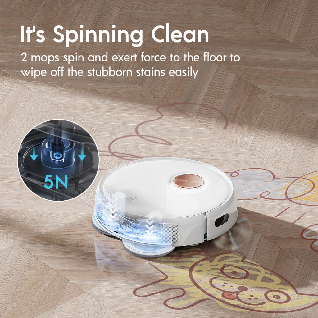 Yeedi Floor 3 Robotic Vacuum Mop, 3D ToF Navigation & Obstacle