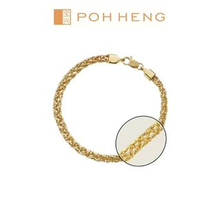 Poh Heng Jewellery 22K Gold Braided Bead Bracelet in Yellow Gold [Price By Weight]