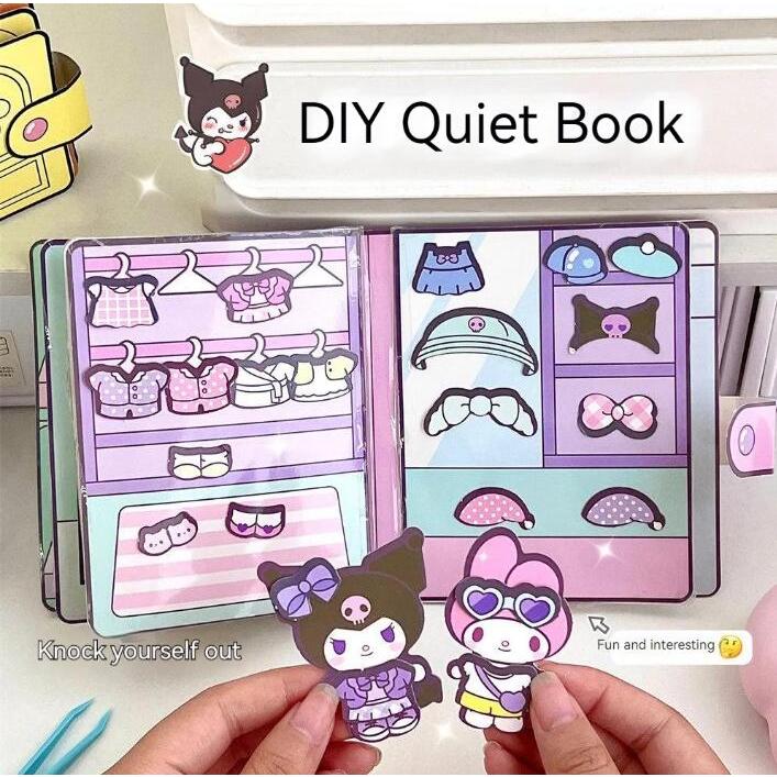 Diy Quiet Book Sanrio My Melody Cinnamoroll Pochacco Sticker Games Busy 