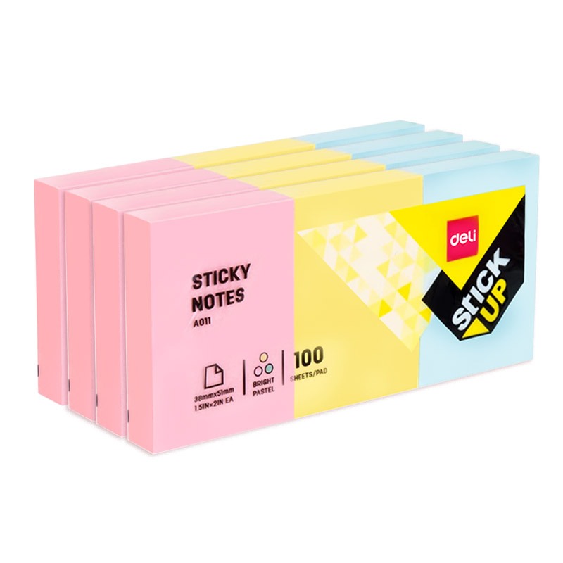 Deli Sticky Notes 38 x 51mm EA01103 | Shopee Singapore