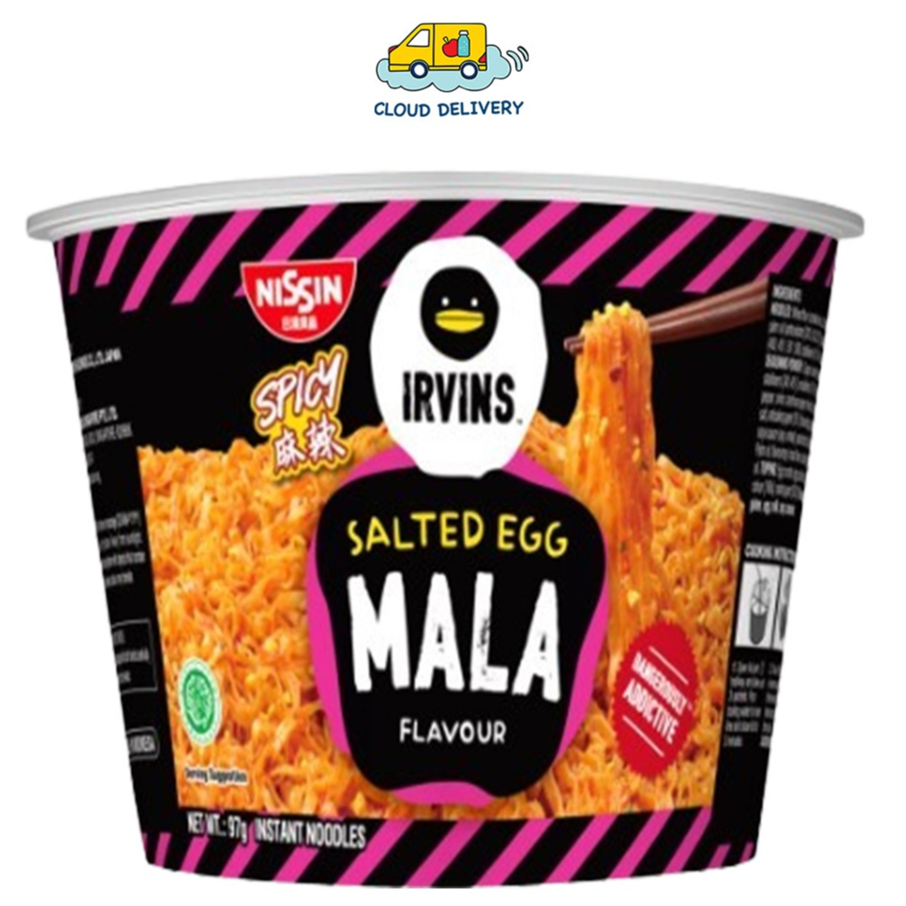 Nissin Irvins Mala Salted Egg Instant Noodles Bowl - Expiry 8 May 2024 ...